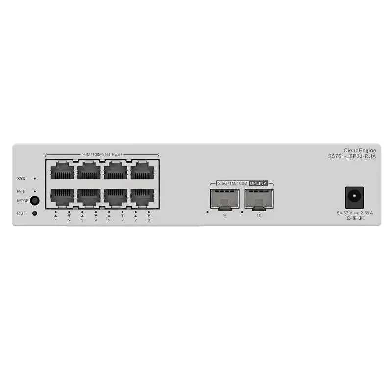 98012486 8 X 10/100/1000 Base-T Ports CloudEngine S5751-L Series 10GE Remote Unit Switches S5751-L8P2X-RUA-boxintelecom