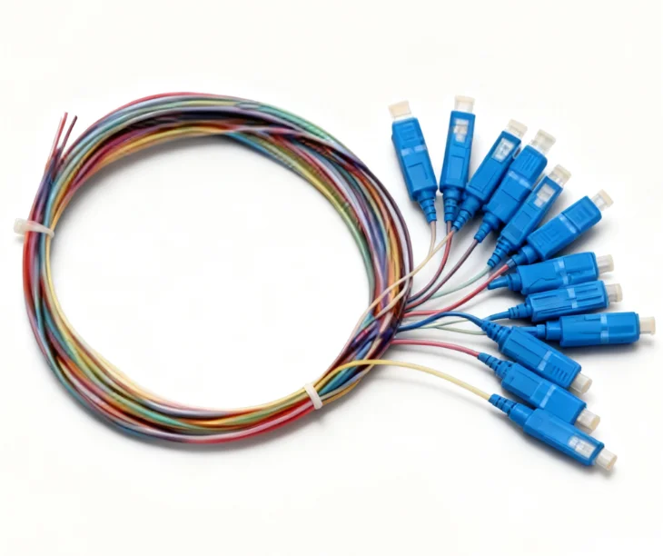 12 Core SC/FC/LC/ST Singlemode Pigtail Fiber Optic Cable - Telecom-Grade Bundle Fiber Patc