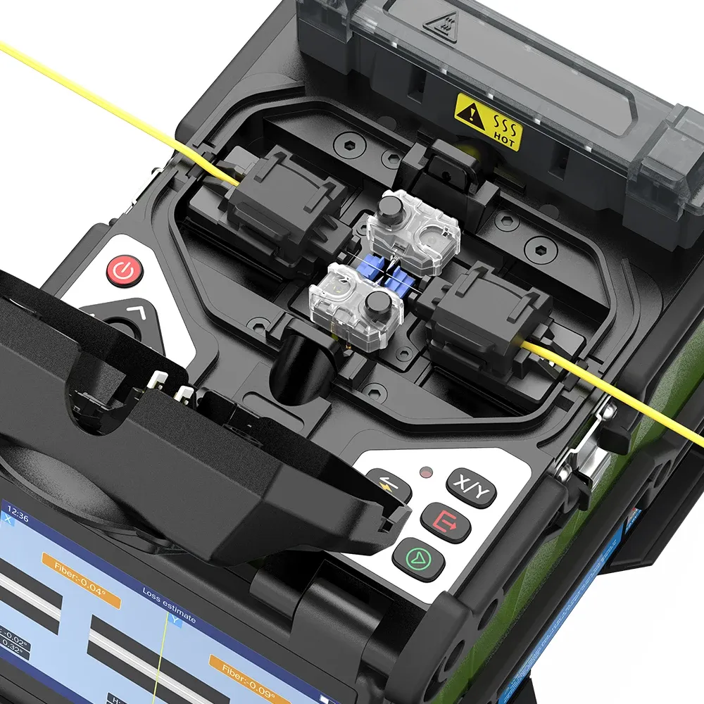 Original Komshine FX39 Trunk Fusion Splicer Six Motors Core to Core Alignment Spanish French Portuguese 9 Languages-boxintelecom