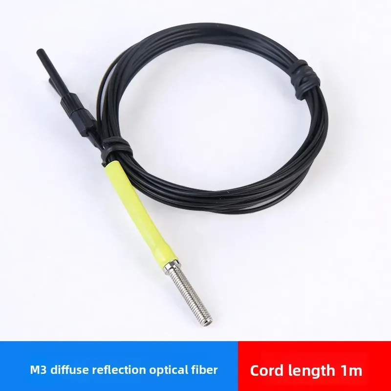 M4 M6 Fiber Optic Sensor Diffuse Reflection & Through Beam Type High Precision Elbow Ampli