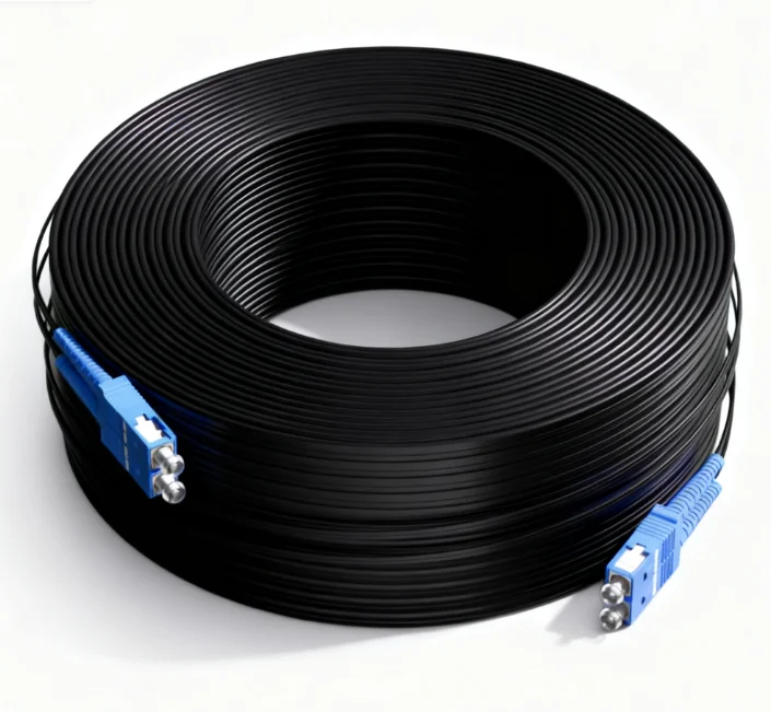 Singlemode SC SC Fiber Optic Patch Cord Single Core Outdoor Fiber Cable for Home Network E