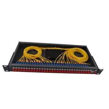 1U Rack Mount DWDM MUX DEMUX Module 40CH 100GHz 0.8nm AAWG Technology Fiber Optic Patch Panel LC UPC Duplex Dust Cap 4G POE WIFI-boxintelecom