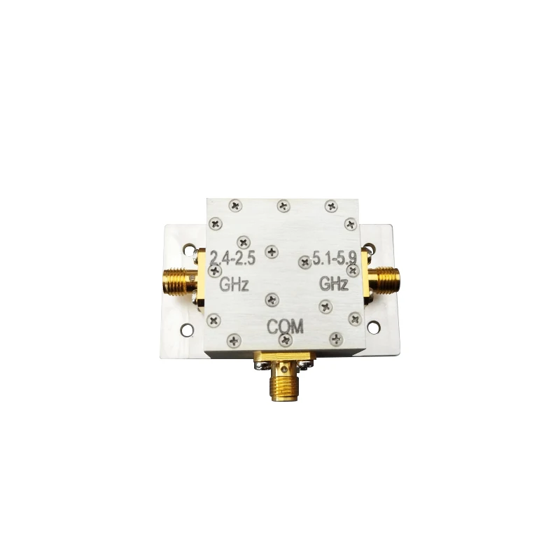 RF diplexer combiner for 2.4-2.5GHz   5.1-5.9GHz SMA female-boxintelecom