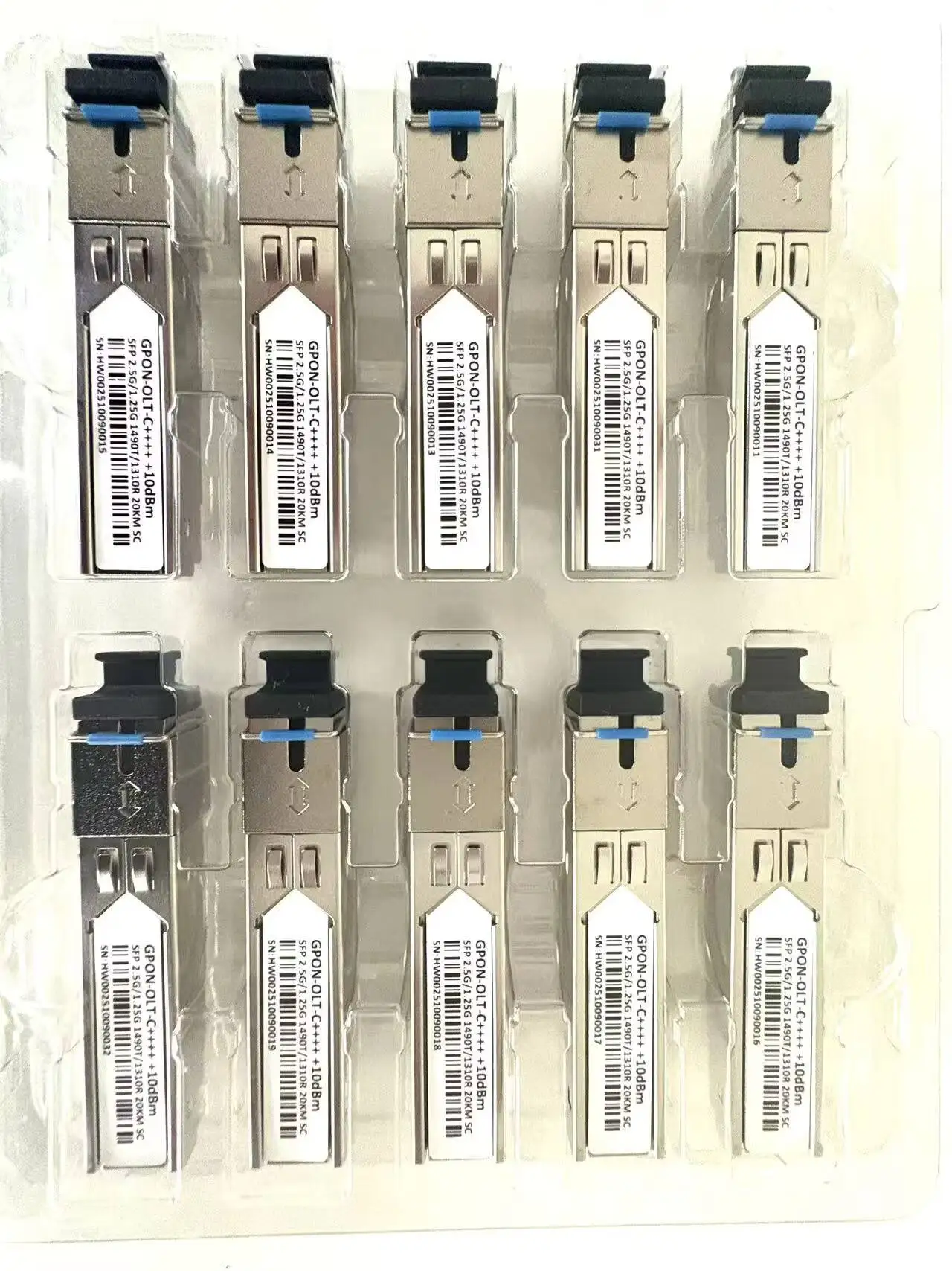 Fiber GPON OLT C++++ 10dbm SFP 2.5G 1.25G 1490nm 1310nm 20KM LC +10dBm Network-boxintelecom