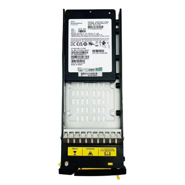 P37647-001 HPE 3PAR 8000 3.84TB 12G SAS 2.5 SSD PM1643a MZ-ILT3T8B P26410-003 874244-005