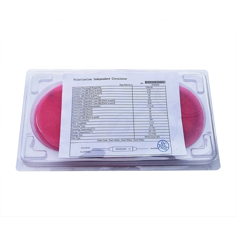 3 Port Fiber Optic Circulator 1550nm 1310nm with Customizable Wavelength Connectors Cable Length ZG Tech-boxintelecom