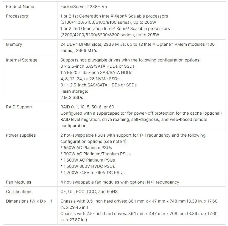 2288h V7 V6 V5 Fusionserver Xfusion Computer Ddr4 2u 2288hv5 2288hv6 2288 Fusion Rack Huaw