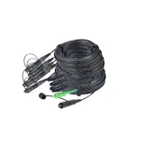 IP68 Outdoor Waterproof Hardened LC Armored Fiber Optic Patch Cord Assembly Pullable Push 