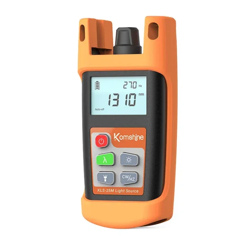 KomShine  KLS-25M Optic Fiber Light Source Handheld OLS Fiber Power Meter Visual Light Sou