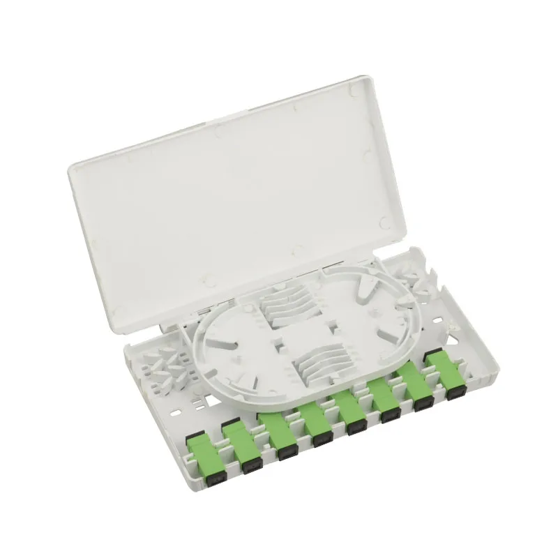 8-Core Fiber Optic Terminal Box with 8 SC/APC Adapter Ports for FTTH Use for Enterprise Wi