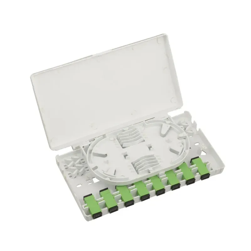8-Core Fiber Optic Terminal Box with 8 SC/APC Adapter Ports for FTTH Use for Enterprise Wi