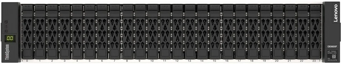 Lenovo ThinkSystem All-NVMe Array With 4x 25 GbE SFP28 Onboard Ports for DE6600F Storage