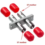 Optical Dual Fiber Adapter Flange ST Dual Core Metal OTDR Compatible Fiber Coupler Flange 