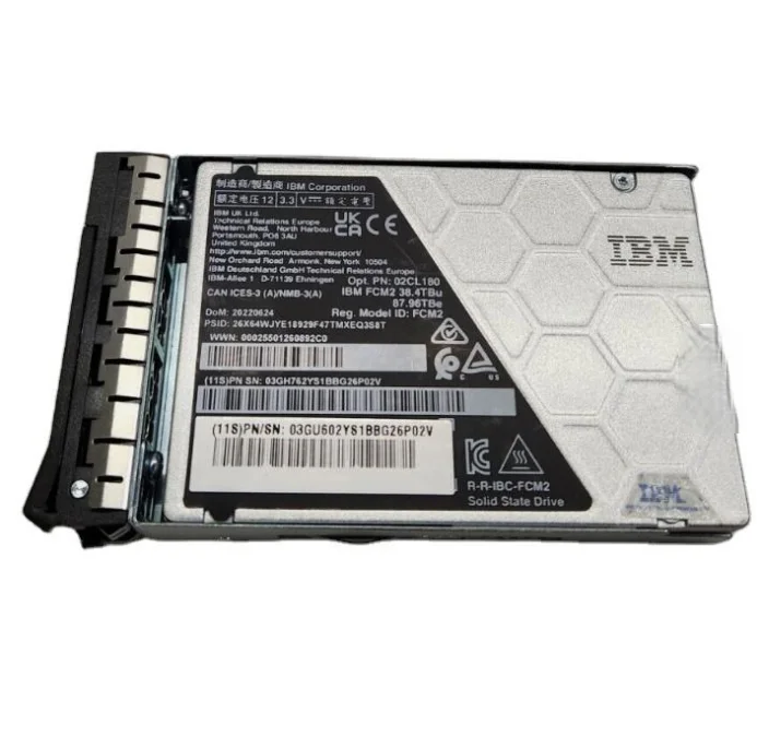 4.8TB U.2 Solid State Drive 02CL187/03GH469 Optional NVMe PCIe 4.0 High Speed Enterprise S