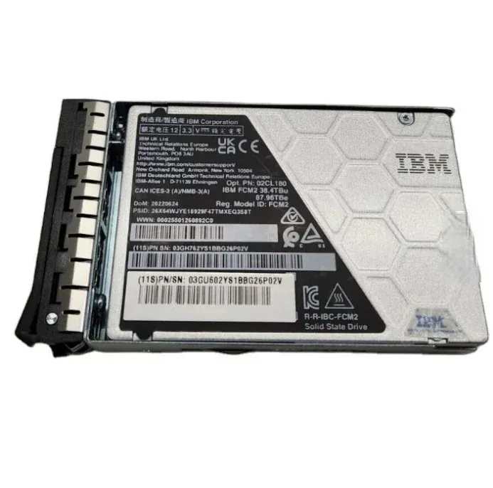 4.8TB U.2 Solid State Drive 02CL187/03GH469 Optional NVMe PCIe 4.0 High Speed Enterprise S