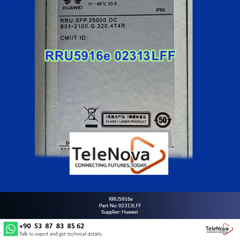 RRU5916e 02313LFF 4T4R 320W B1 2100MHz Telecom Parts Radio Remote Unit