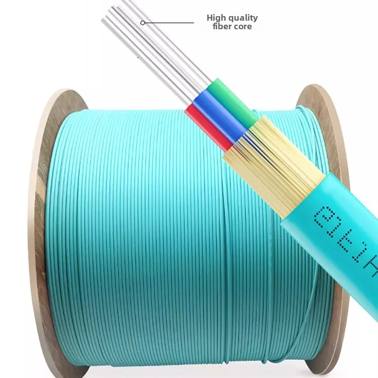 Indoor Multimode Fiber Optic Cable 24 Core OM3 for Office/Data Center Wiring