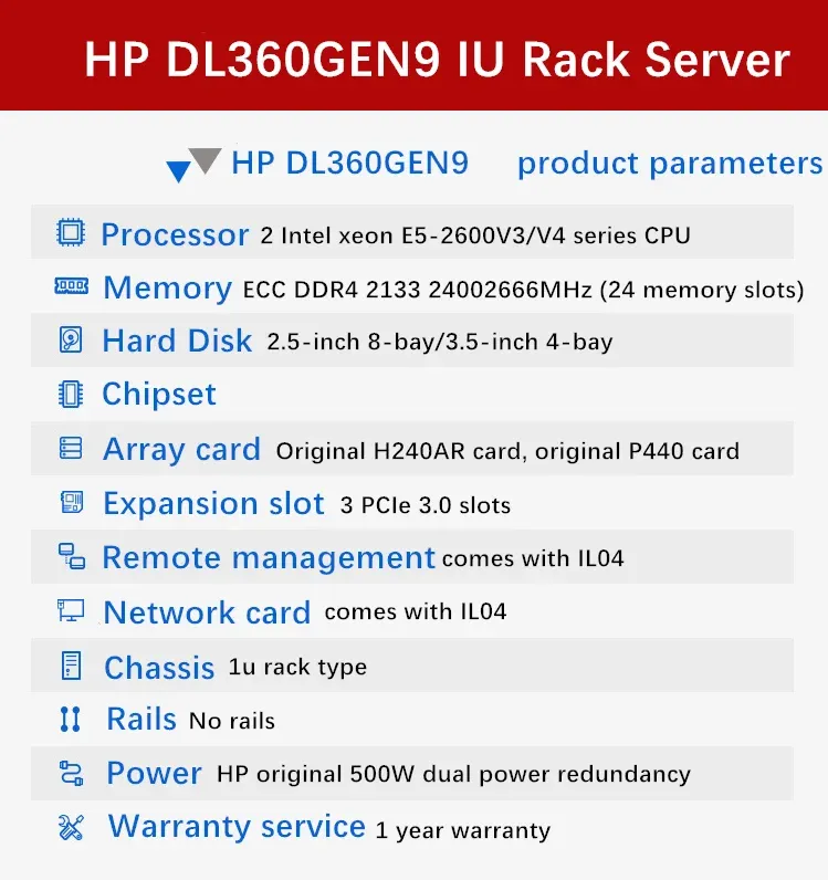 Used Cheap HPE ProLiant DL360 Gen10 Rack Server Supports Intel Xeon Scalable Processor and