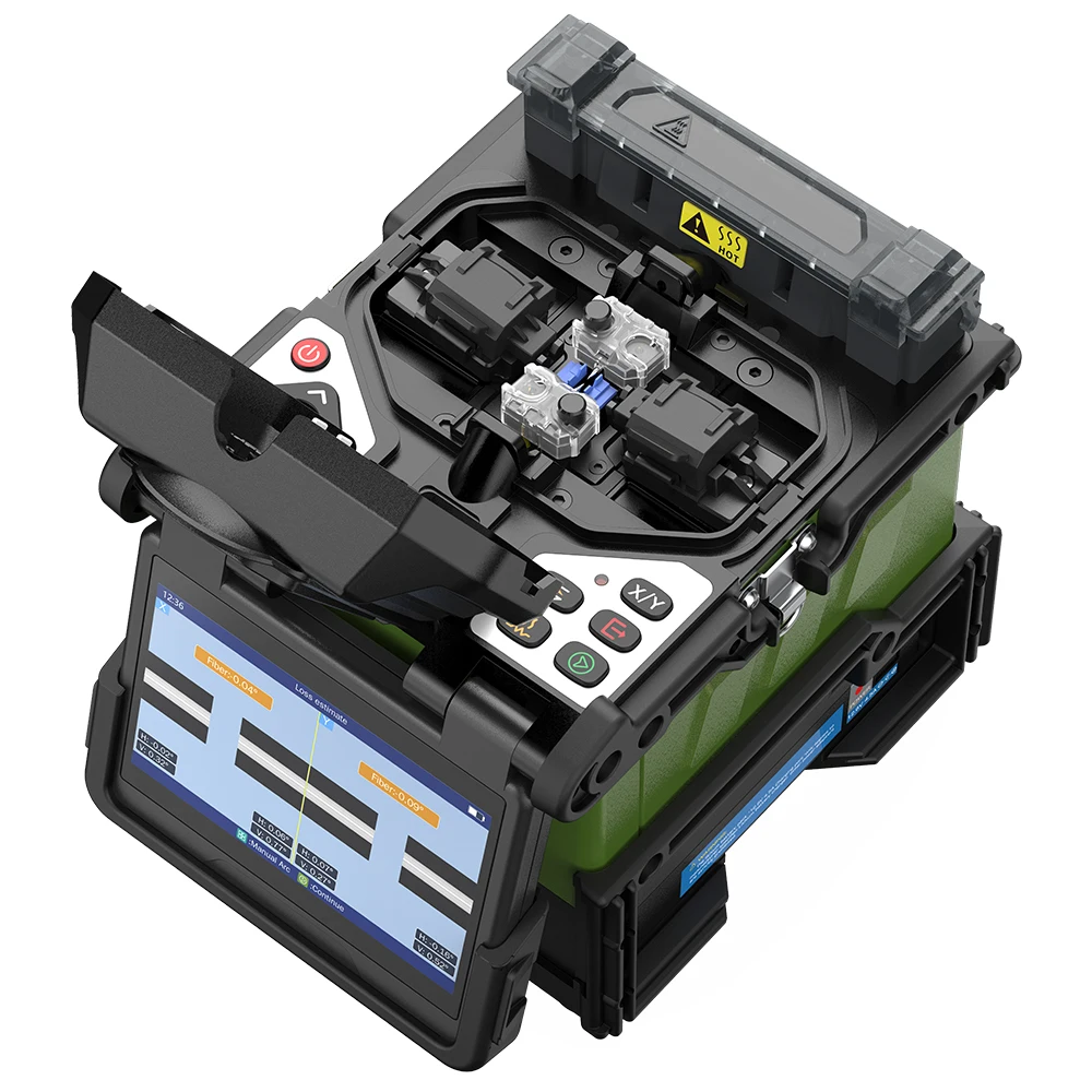 Original Komshine FX39 Trunk Fusion Splicer Six Motors Core to Core Alignment Spanish French Portuguese 9 Languages-boxintelecom