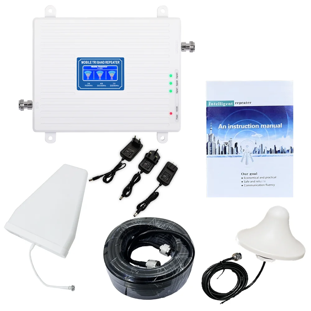 Signal Booster BTS&NMS RF 800&1800MHz Dual Band Signal Amplifier With N Female Connector for BTS