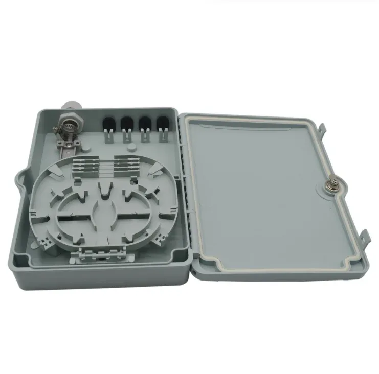 IP67 FTTH 4 Port Fiber Optic Termination Box with 1*4 PLC Splitter, Outdoor ABS Waterproof