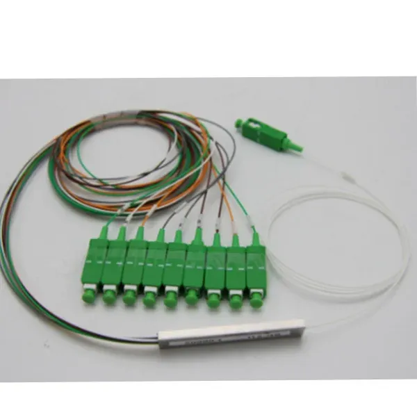 APT Factory Price 1*9 1:9 1x9 Mini  Fiber Optic FTTH Unbalanced Hybrid 1x8 PLC Splitter with 1x2 FBT Coupler 1x9 PLC Splitter-boxintelecom