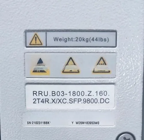RRU3953 02311BBK 2T4R B8 900MHz 160W Telecom Parts Radio Remote Unit