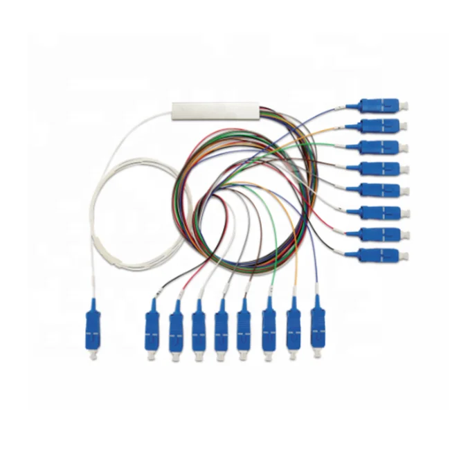 China  Factory Price 1x5 1x9 1x17 Mini PLC Splitter SC APC Plc Splitter Mini Steel Tube Ftth Optic Plc Splitter-boxintelecom