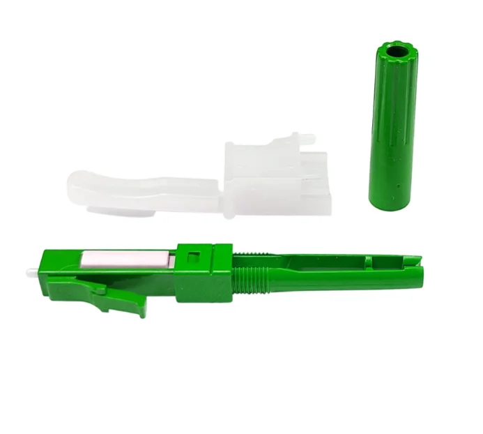 LC APC/UPC Screw Fiber Optic Fast Connector, Pre-Embedded Quick Assembly Connector for 0.9