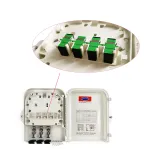 8 Port FTTH Fiber Optic Termination Box with PLC Splitter Pigtails Adapters Indoor/Outdoor