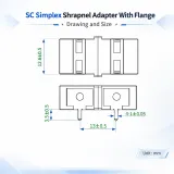 Shrapnel Adapter SC Simplex OS2 MM OM3 OM4 Fiber Optic Adapter Coupler with Flange  High P