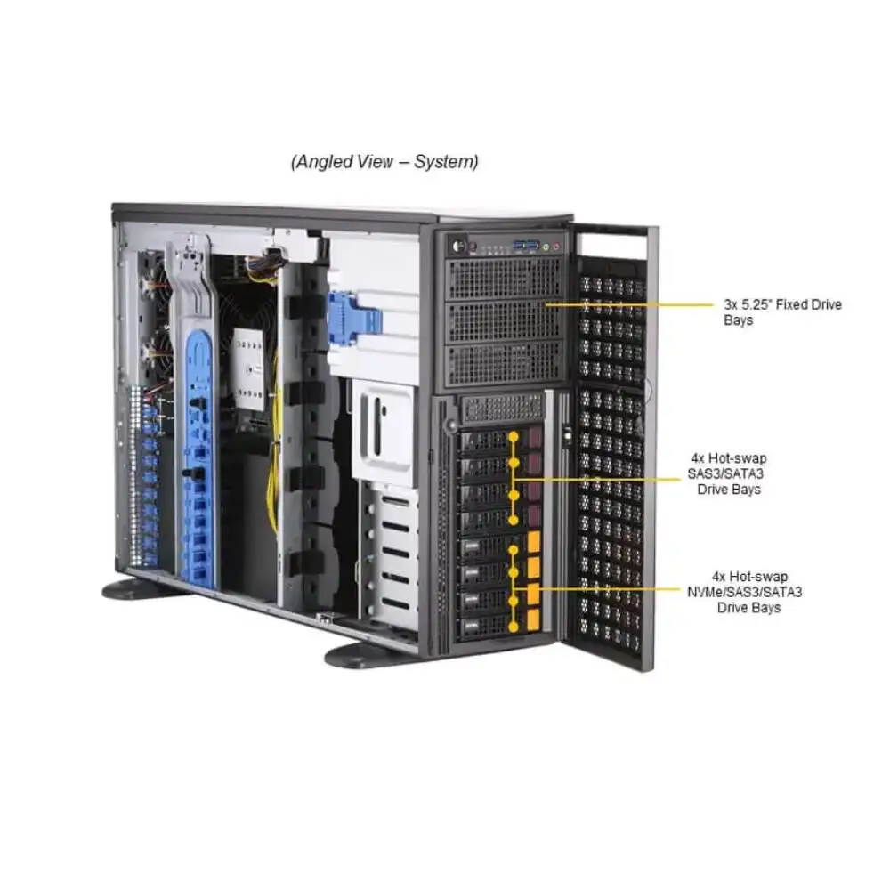 High-Performance Computing Supermicro SYS-740GP-TNRT Dual Xeon Scalable GPU Full-Tower 4GPUs
