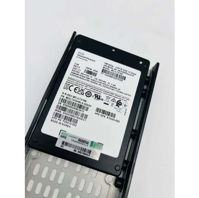 P37647-001 HPE 3PAR 8000 3.84TB 12G SAS 2.5 SSD PM1643a MZ-ILT3T8B P26410-003 874244-005 M