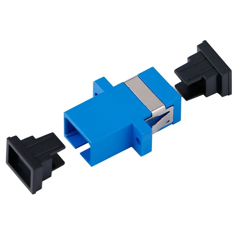 Telecom Grade Simplex Single Mode Fiber Optic Coupler SC Flange Adapter for SC-SC Connecto