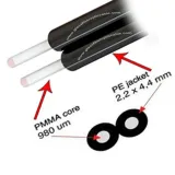 Plastic Optical Fiber POF Mitsubishi ESKA 2500 m of 3 mm optical fiber with PVC cover POF 