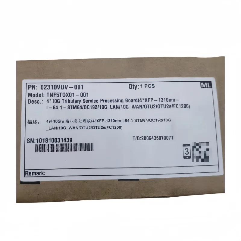 OSN1800V 4-Port 10G Fiber Optic Branch SPU Processing Board Transmission Equipment 5G Tributary Service Model 03030TMG TNF5TQX-boxintelecom