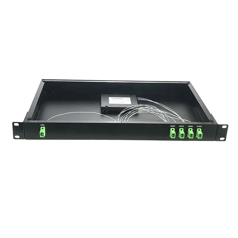 CWDM 1U Rack Mount Optic Equipment SC/APC Fiber BiDi 1550/1610nm 4CH Mux Demux 3-Year Warranty ZG Technology FTTh FTTx-boxintelecom