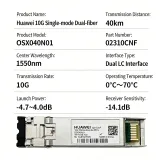 10G SFP+ ER Transceiver Module 1550nm 40km SMF Duplex LC DDM DOM 10GBASE-ER