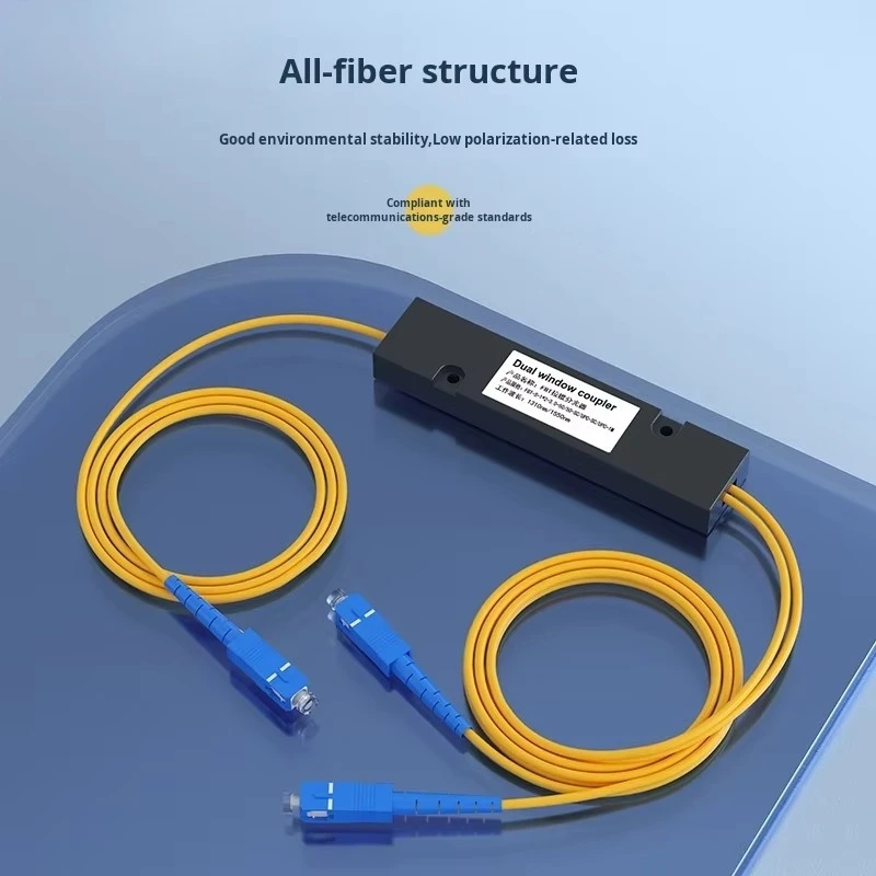 1*2 PLC Fiber Optic Splitter SC UPC 2 Way FTTH Splitter Single Dual Three Window Coupler