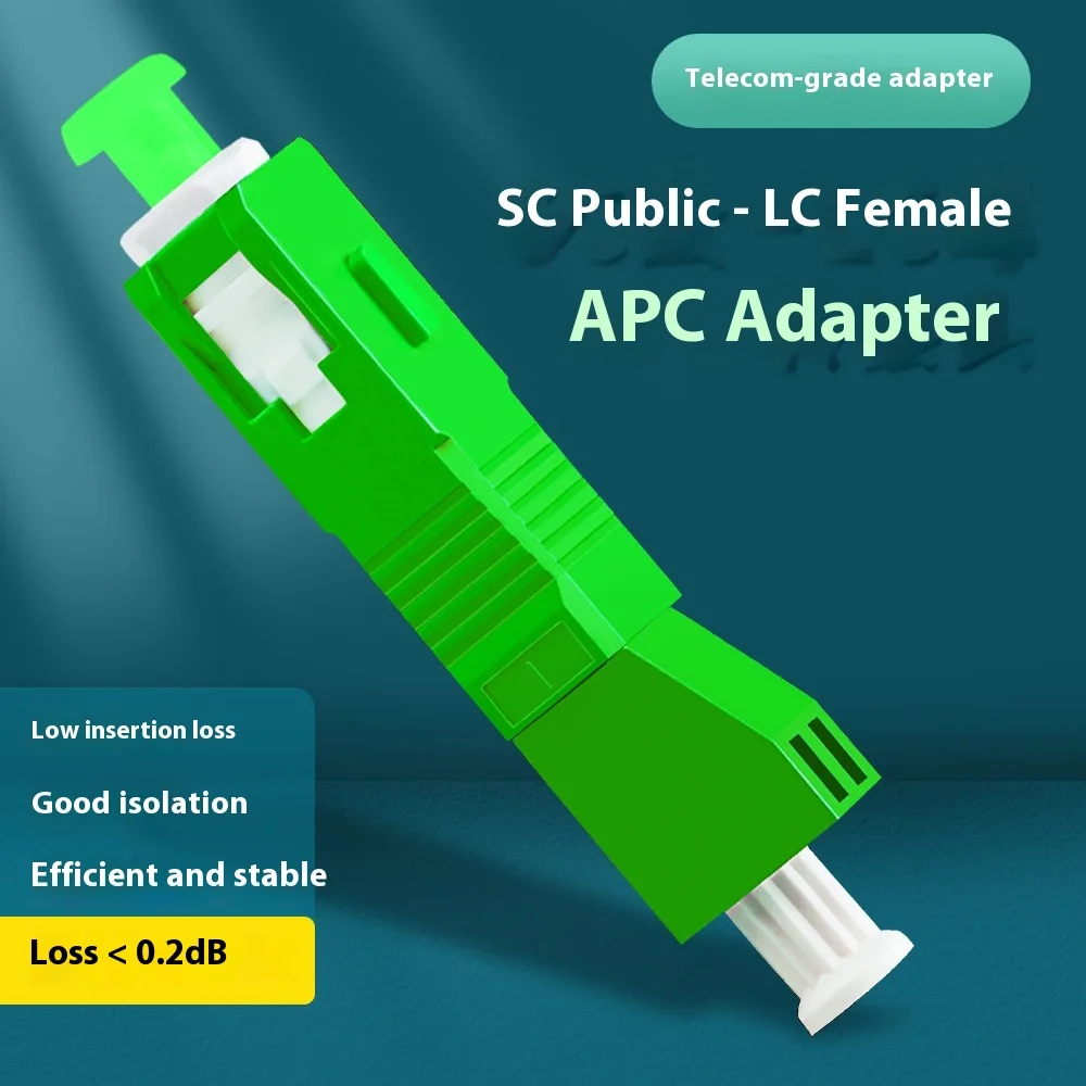 Surfiber Single Mode SC Male-LC Female Fiber Optic Adapter Flange Converter FTTX/FTTH Netw