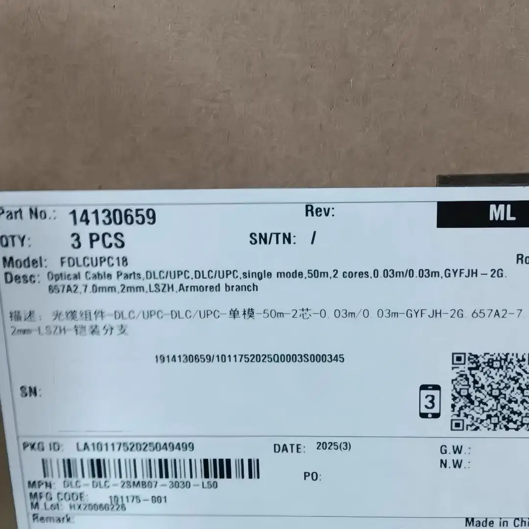14130659  FDLCUPC18 14130645 FDLCUPC05 Optical Cable Parts DLC/UPC DLC/UPC Single Mode 2 C