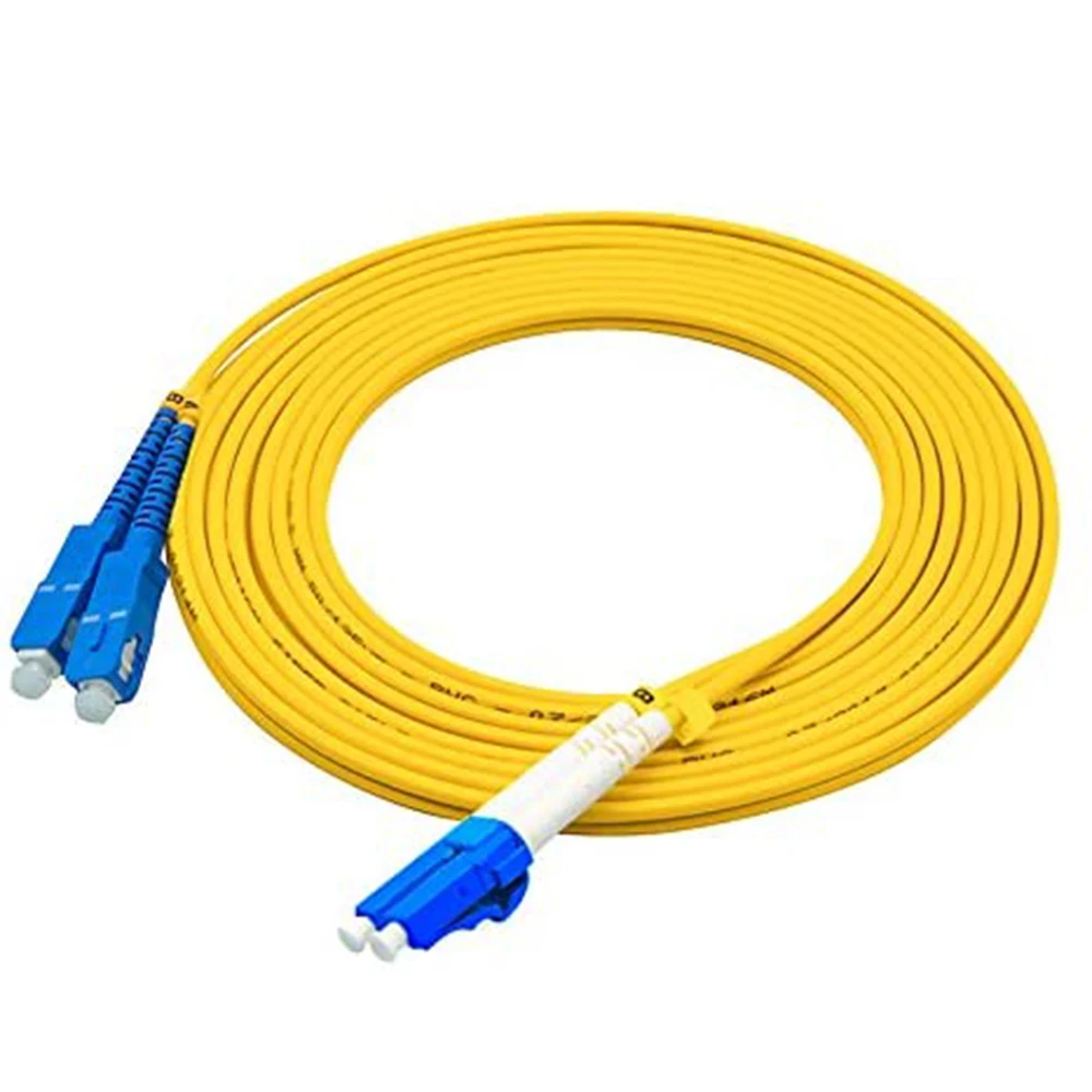 Ftth Drop Cable Cord 1Meter 3ft LC to SC Duplex 9/125 Single-Mode Fiber Optic Cable Jumper Optical Patch Cord LC-SC-boxintelecom