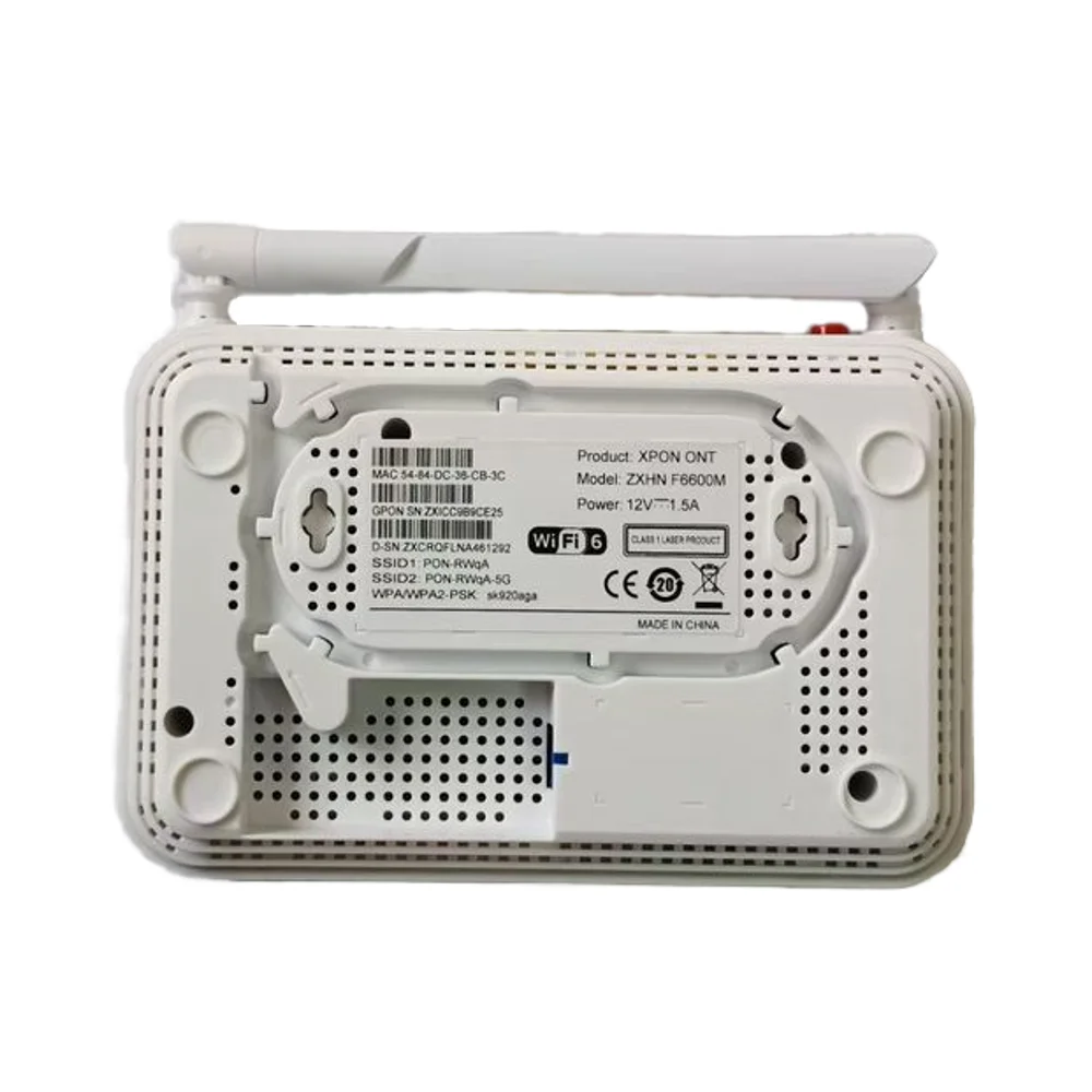 4GE 1TEL 2.4G/5G WIFI6 GPON ONU F6600M XPON ONT Optical Box English Firmware FTTH XGPON ONU WIFI6 GPON Optical Network Equipment