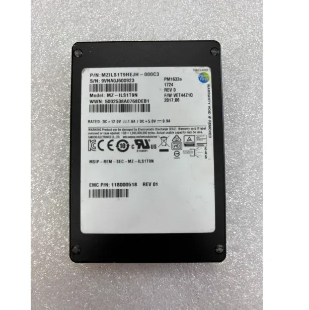 118000518 Enterprise Solid State Drive 1.92TB SAS Interface Adaptation 005052319 Storage R