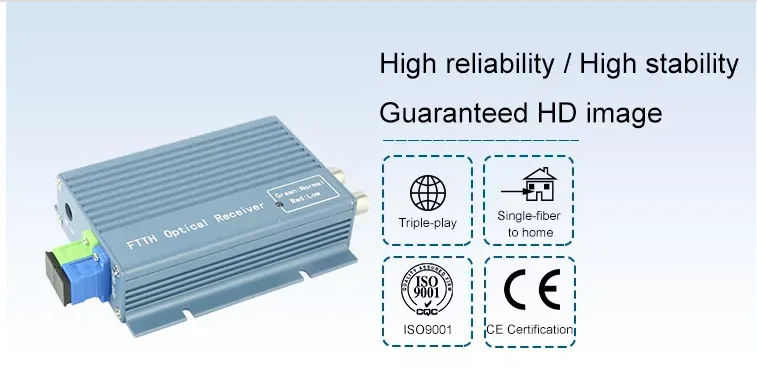 Fiber Optic Equipment AGC WDM CATV Optical Receiver