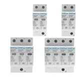 NU6-II 100KA/4P Surge Protection Device 385V AC 4 Pole Lightning Protector DIN Rail Mount