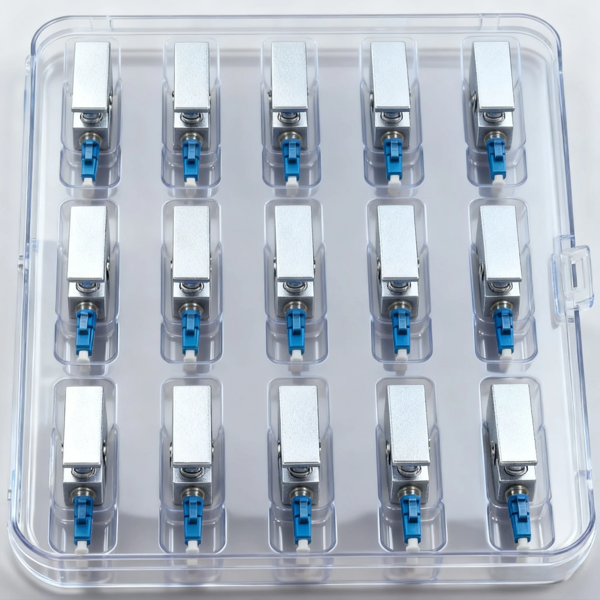 LC/UPC Square Fiber Optic Adapter - Telecom-Grade LC Flange Coupler for Bare Fiber and Pat