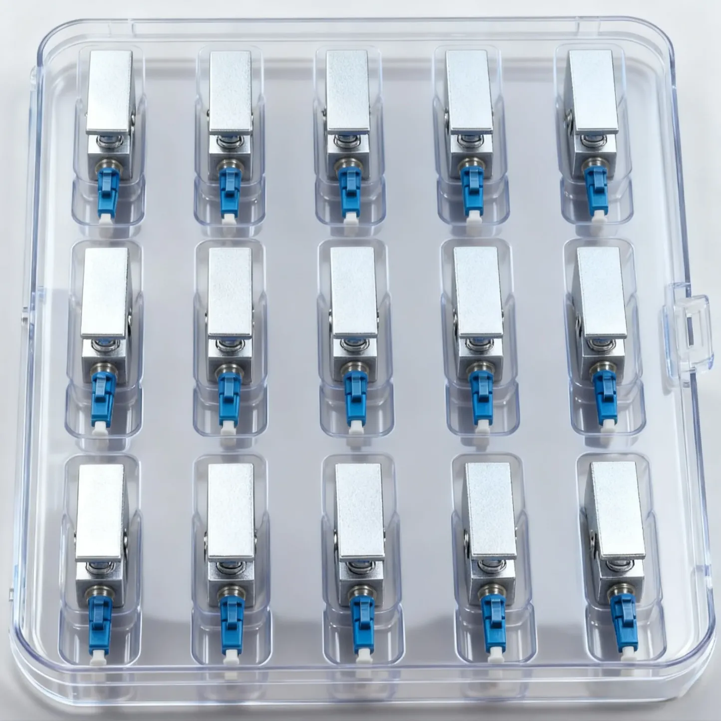 LC/UPC Square Fiber Optic Adapter - Telecom-Grade LC Flange Coupler for Bare Fiber and Pat