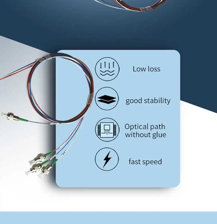 High Quality ZG TECH Mechanical Optical Switch 1x2 with TCP GPRS Wi-Fi Support for FTTX Use 2 Year Warranty