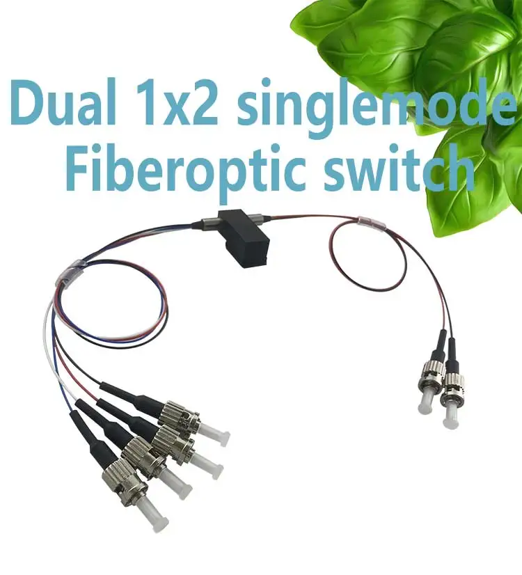 ZG TECH Dual 1x2 Singlemode Fiber Optic Switch 2x4 8 Ports 1310/1550nm Mechanical LC/SC/FC/ST Connectors FTTx Use 2 Years
